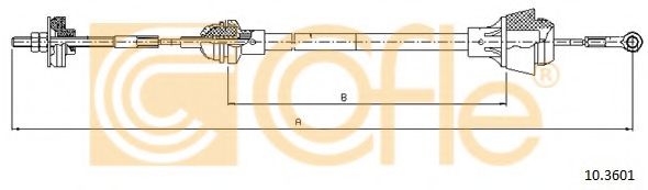 COFLE - 10.3601 - Трос, управление сцеплением (Система сцепления)