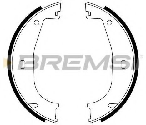 BREMSI - GF0078 - Комплект тормозных колодок, стояночная тормозная система (Тормозная система)