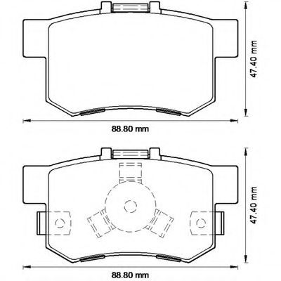 BENDIX - 572544B - Комплект тормозных колодок, дисковый тормоз