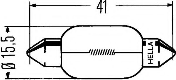 HELLA - 8GM 002 091-141 - Лампа накаливания, фара заднего хода (Освещение)