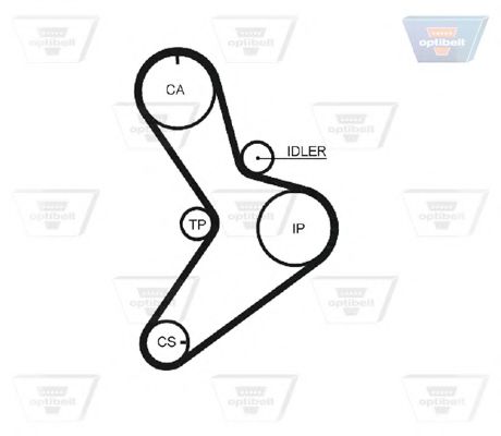 OPTIBELT - ZRK 1312 - Ремень ГРМ (Ременный привод)