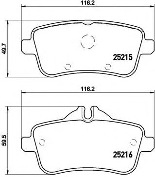 BREMBO - P 50 100 - Комплект тормозных колодок, дисковый тормоз (Тормозная система)