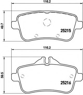 BREMBO - P 50 101 - Комплект тормозных колодок, дисковый тормоз (Тормозная система)