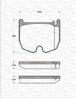 MAGNETI MARELLI - 363702161411 - Комплект тормозных колодок, дисковый тормоз (Тормозная система)