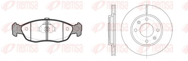 REMSA - 8461.02 - Комплект тормозов, дисковый тормозной механизм (Тормозная система)