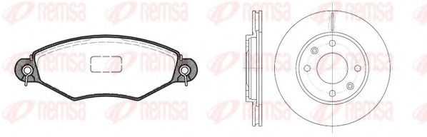 REMSA - 8643.07 - Комплект тормозов, дисковый тормозной механизм (Тормозная система)