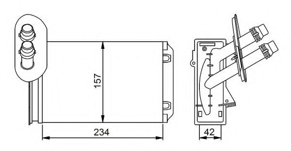 NRF - 58223 - Теплообменник, отопление салона (Отопление / вентиляция)