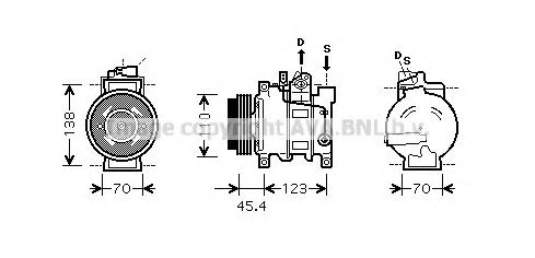 AVA QUALITY COOLING - AIK227 - Компрессор, кондиционер (Кондиционер)