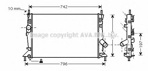 AVA QUALITY COOLING - FDA2370 - Радиатор, охлаждение двигателя (Охлаждение)