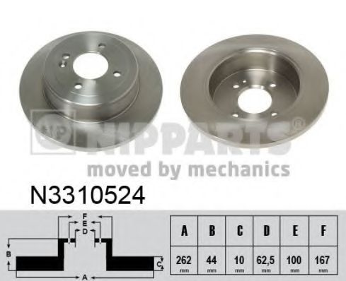 NIPPARTS - N3310524 - Тормозной диск (Тормозная система)