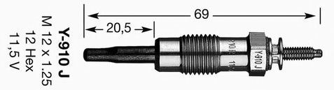 NGK - 4645 - Свеча накаливания (Система накаливания)