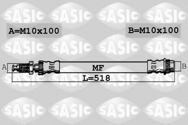 SASIC - 6600009 - Тормозной шланг (Тормозная система)