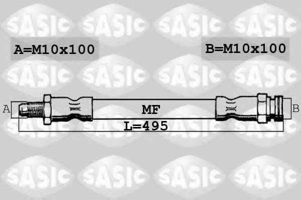 SASIC - 6600016 - Тормозной шланг (Тормозная система)