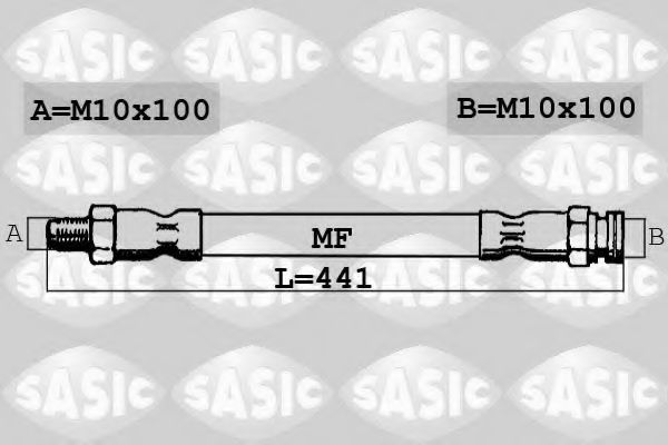 SASIC - 6600024 - Тормозной шланг (Тормозная система)