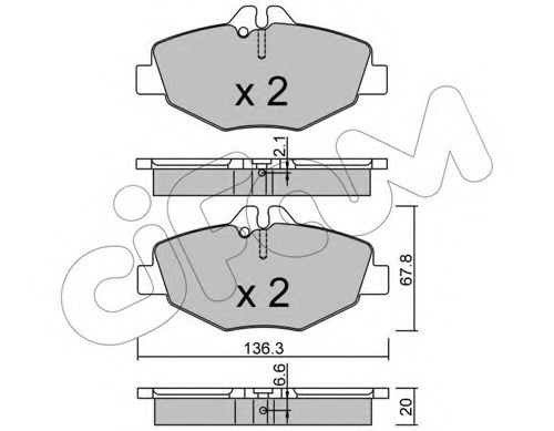 CIFAM - 822-562-0 - Комплект тормозных колодок, дисковый тормоз (Тормозная система)