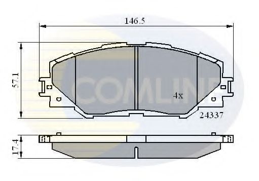 COMLINE - CBP01625 - Комплект тормозных колодок, дисковый тормоз (Тормозная система)