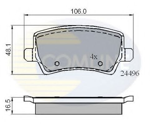 COMLINE - CBP01613 - Комплект тормозных колодок, дисковый тормоз (Тормозная система)