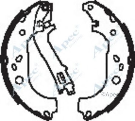 APEC BRAKING - SHU686 - Комплект тормозных колодок (Тормозная система)