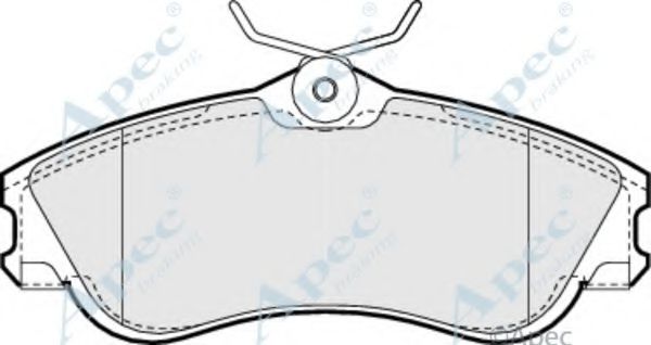 APEC BRAKING - PAD1001 - Комплект тормозных колодок, дисковый тормоз (Тормозная система)