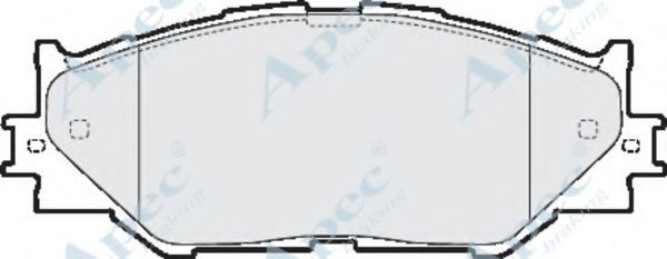 APEC BRAKING - PAD1586 - Комплект тормозных колодок, дисковый тормоз (Тормозная система)