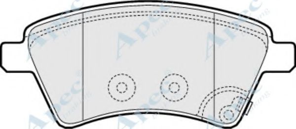 APEC BRAKING - PAD1590 - Комплект тормозных колодок, дисковый тормоз (Тормозная система)