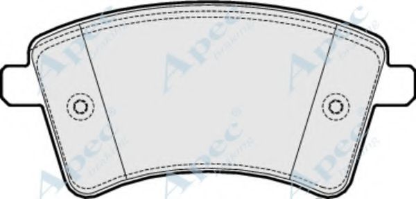 APEC BRAKING - PAD1656 - Комплект тормозных колодок, дисковый тормоз (Тормозная система)