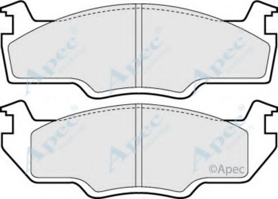APEC BRAKING - PAD353 - Комплект тормозных колодок, дисковый тормоз (Тормозная система)