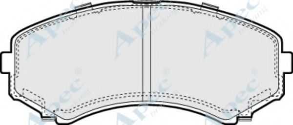 APEC BRAKING - PAD1244 - Комплект тормозных колодок, дисковый тормоз (Тормозная система)