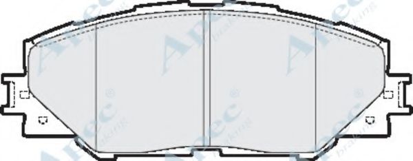 APEC BRAKING - PAD1592 - Комплект тормозных колодок, дисковый тормоз (Тормозная система)