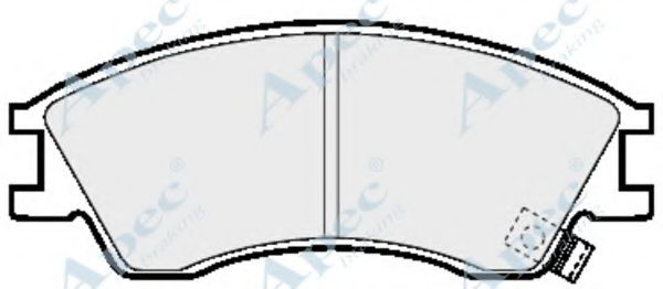 APEC BRAKING - PAD741 - Комплект тормозных колодок, дисковый тормоз (Тормозная система)