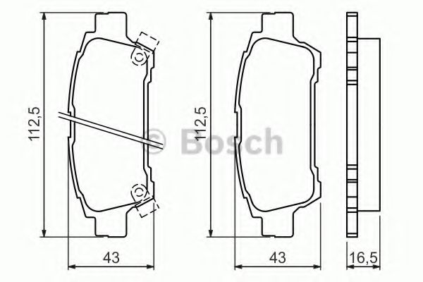 BOSCH - 0 986 424 762 - Комплект тормозных колодок, дисковый тормоз (Тормозная система)