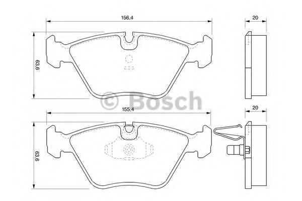 BOSCH - 0 986 424 767 - Комплект тормозных колодок, дисковый тормоз (Тормозная система)