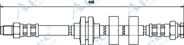 APEC BRAKING - HOS3558 - Тормозной шланг (Тормозная система)