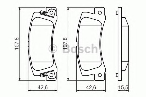 BOSCH - 0 986 461 136 - Комплект тормозных колодок, дисковый тормоз (Тормозная система)