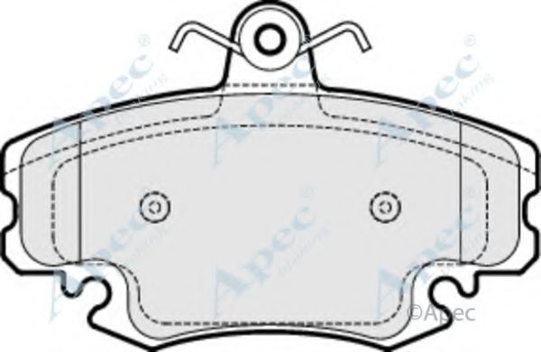 APEC BRAKING - PAD1658 - Комплект тормозных колодок, дисковый тормоз (Тормозная система)