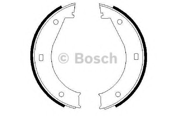 BOSCH - 0 986 487 211 - Комплект тормозных колодок, стояночная тормозная система (Тормозная система)