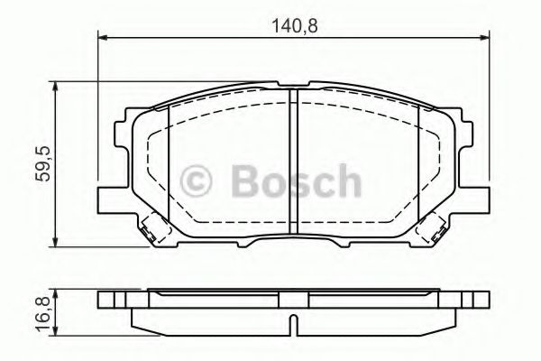 BOSCH - 0 986 494 218 - Комплект тормозных колодок, дисковый тормоз (Тормозная система)
