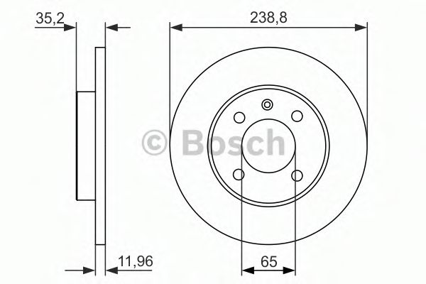 BOSCH - 0 986 479 825 - Тормозной диск (Тормозная система)