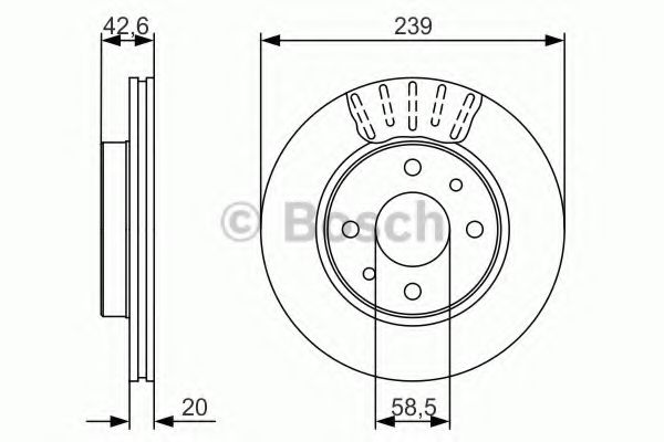 BOSCH - 0 986 479 082 - Тормозной диск (Тормозная система)