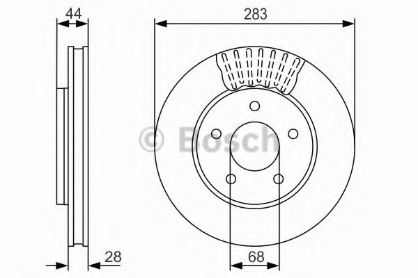 BOSCH - 0 986 479 091 - Тормозной диск (Тормозная система)