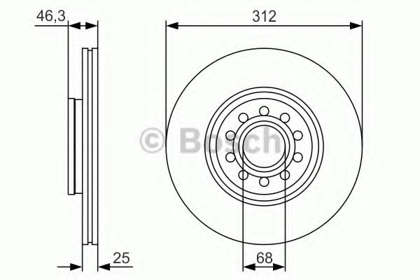 BOSCH - 0 986 479 S23 - Тормозной диск (Тормозная система)