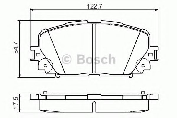 BOSCH - 0 986 495 109 - Комплект тормозных колодок, дисковый тормоз (Тормозная система)