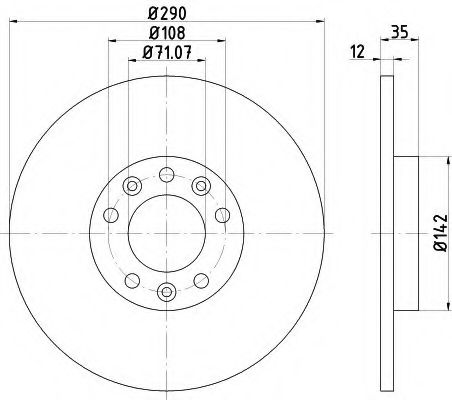 HELLA PAGID - 8DD 355 120-421 - Тормозной диск (Тормозная система)