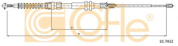 COFLE - 10.7432 - Трос, стояночная тормозная система (Тормозная система)