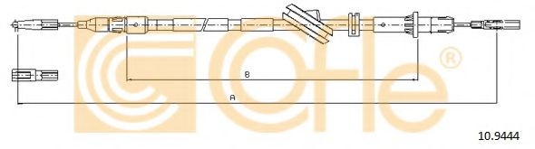 COFLE - 10.9444 - Трос, стояночная тормозная система (Тормозная система)