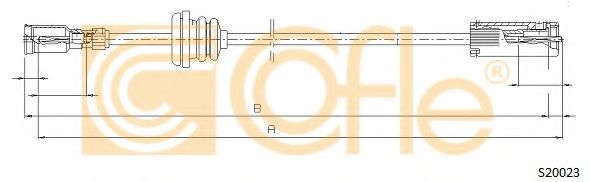 COFLE - S20023 - Тросик спидометра (Контрольные приборы)