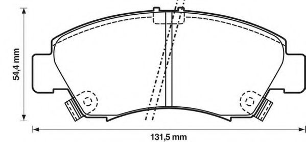 JURID - 572324J - Комплект тормозных колодок, дисковый тормоз (Тормозная система)