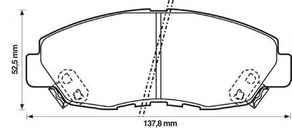 JURID - 572349J - Комплект тормозных колодок, дисковый тормоз (Тормозная система)