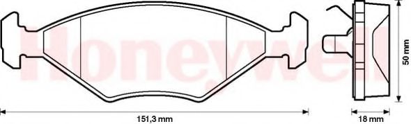 BENDIX - 571916B - Комплект тормозных колодок, дисковый тормоз