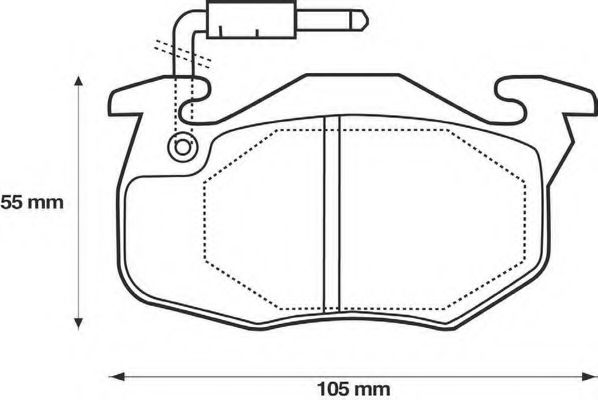 BENDIX - 571332B - Комплект тормозных колодок, дисковый тормоз